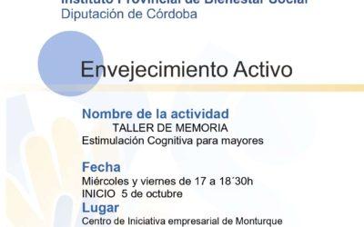 Taller de Memoria para Mayores. Monturque