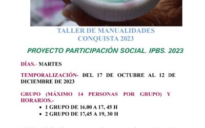 Taller de manualidades Conquista 2023