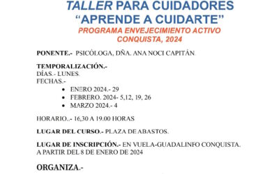 TALLER DE CUIDADORES “APRENDE A CUIDARTE”